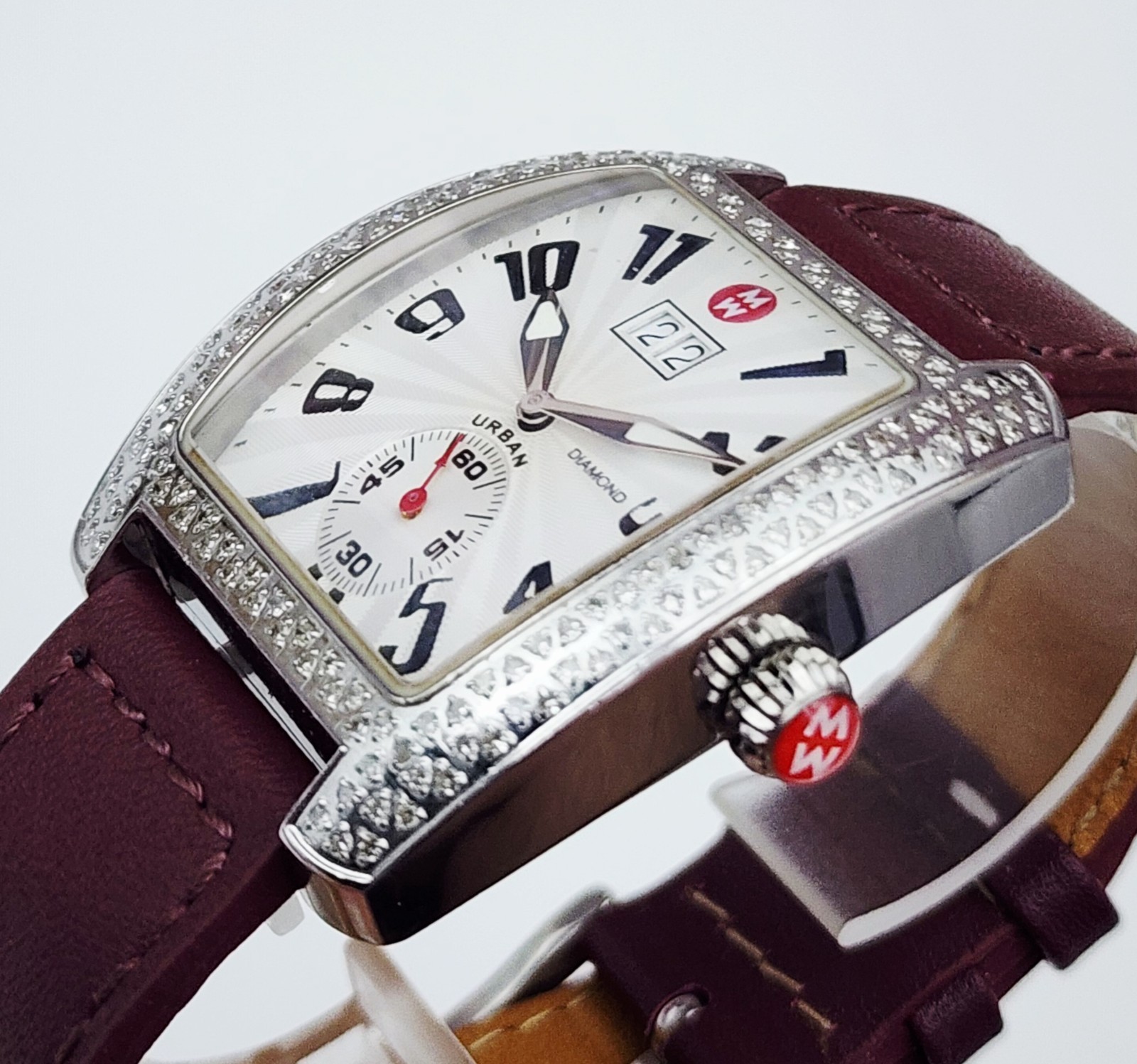 Men’s SWISS Watch MICHELE “Urban” MW02C01. Diamonds Bezel
