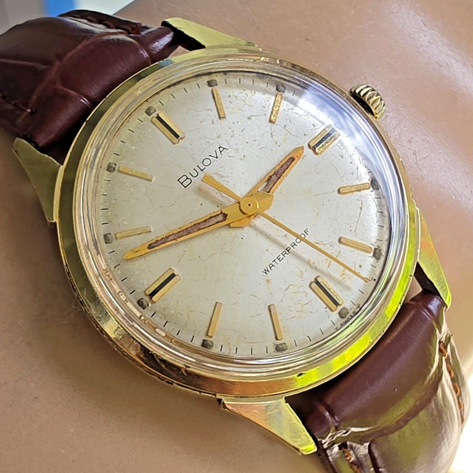 Vintage BULOVA Sea King “AD”men’s manual wind watch 11ALC 17Jewels 1966