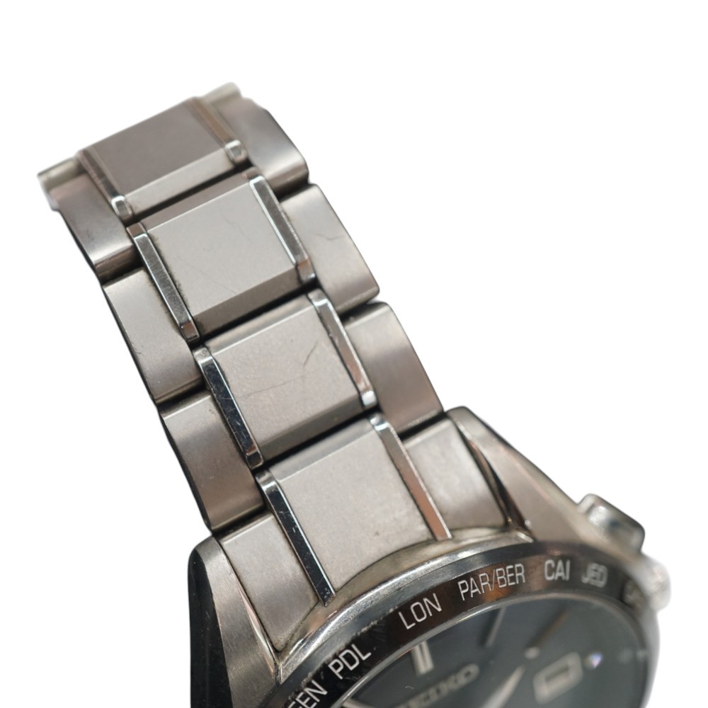 Seiko Flight Expert 8B63-0AB0 Titanium / Diamond 43mm Wristwatch #KNW2294