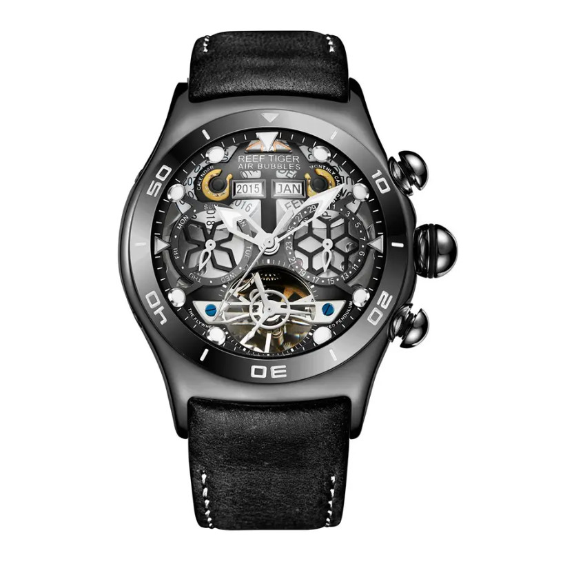 Mechanical Automatic Watch For Men Skeleton Watch Military 50ATM Sport