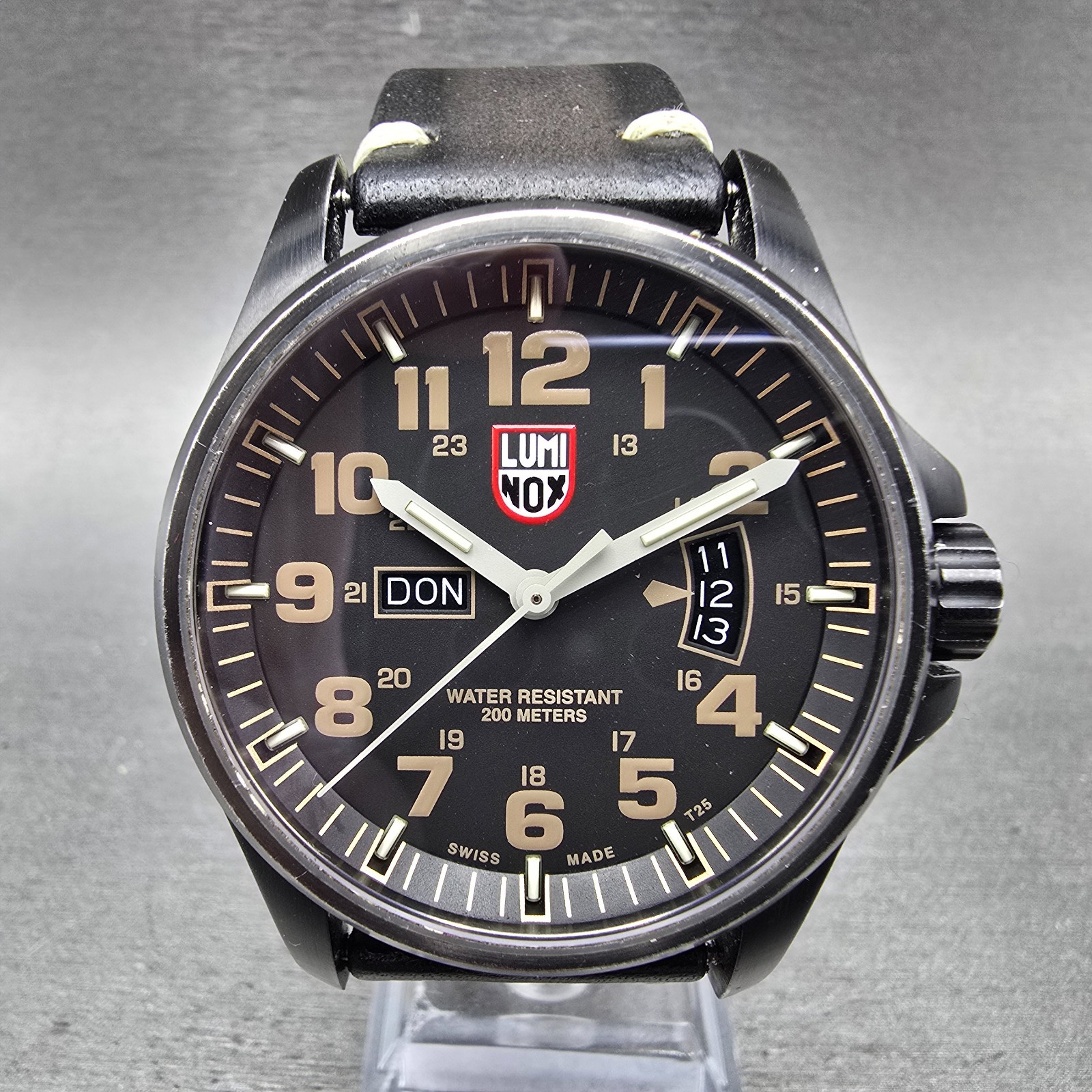 Luminox Atacama Field Watch Men 43mm Black Dial Black Tone Daydate Round New Bat