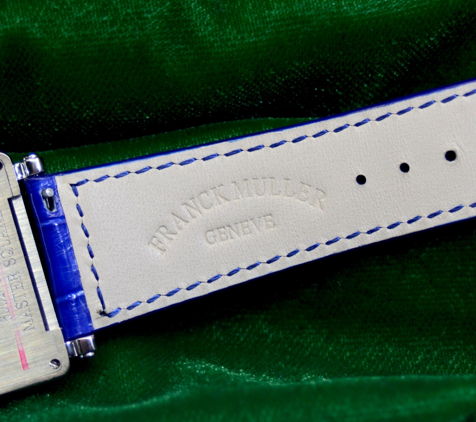 Franck Muller Master Square 6002 M QZ R SS watch w Diamonds,Sapphires box&papers