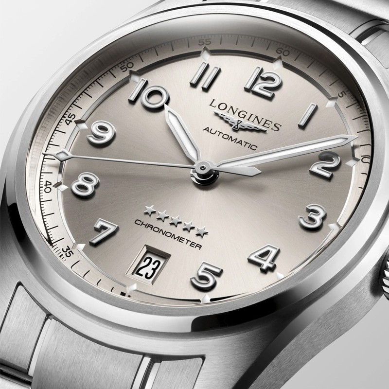 New Longines Spirit 37mm Chronometer Champagne Dial Unisex Watch L34104636