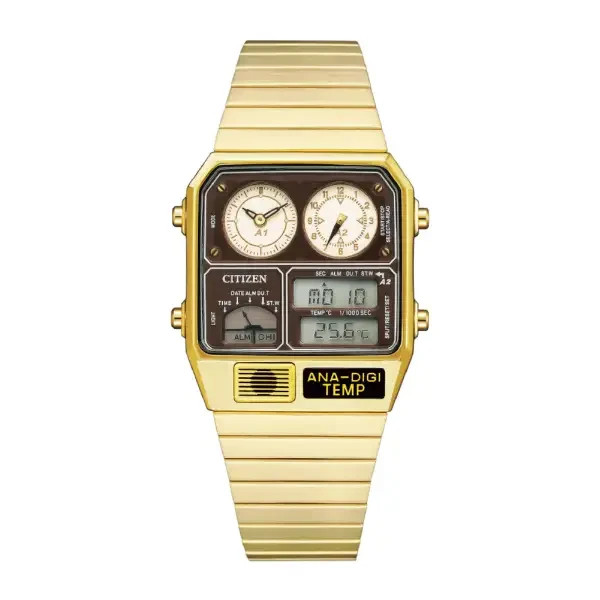 CITIZEN ANA-DIGI Classic TEMP Analog Digital Watch JG210 Japan