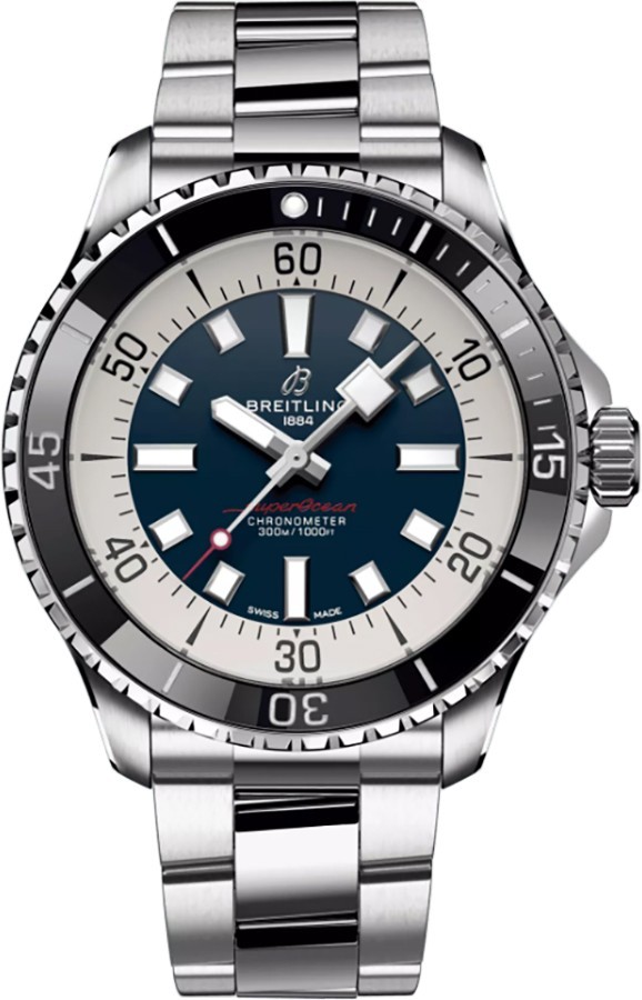 2026 Breitling Superocean Blue Dial Black Bezel 44mm Men’s Watch A17376211C1A1
