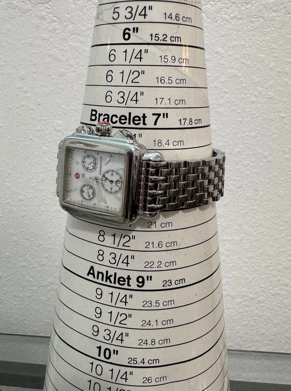 Ladies Michele Deco 29mm MW06A00A0025 Stainless Steel MOP Quartz Chronograph