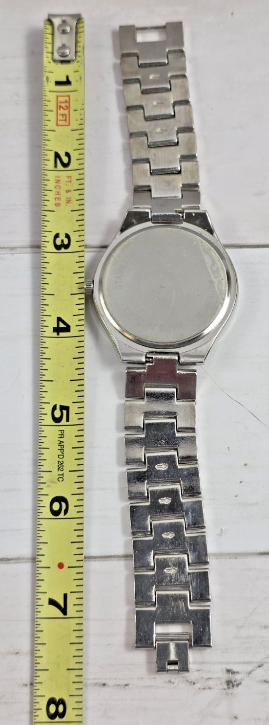 L&Co., Men’s Watch, Polished Band, Second Hand, Silver Dial, Battery Operated