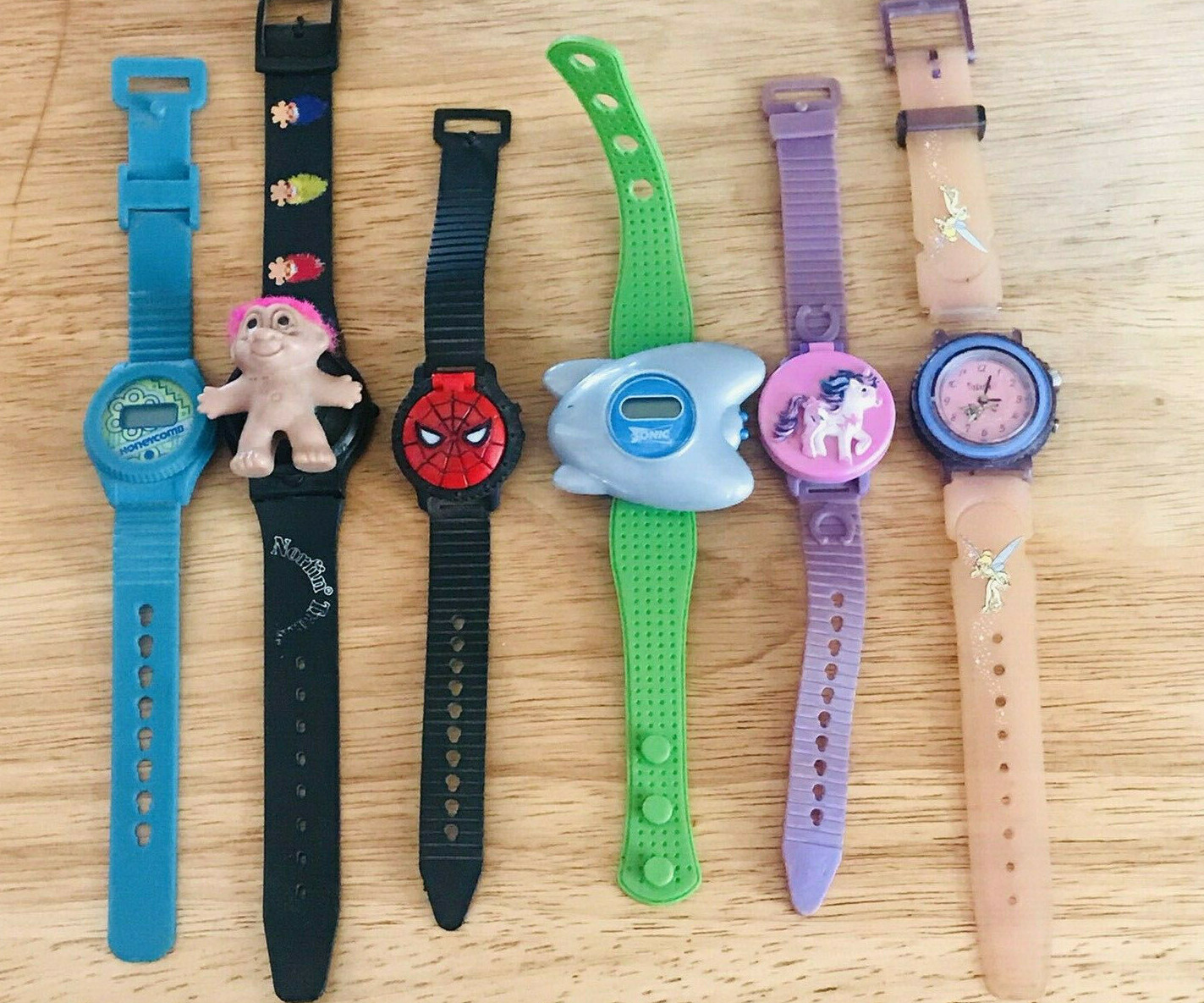 Watches 6 Total Childrens For Parts, Repair, or Batteries Variety Not Tested