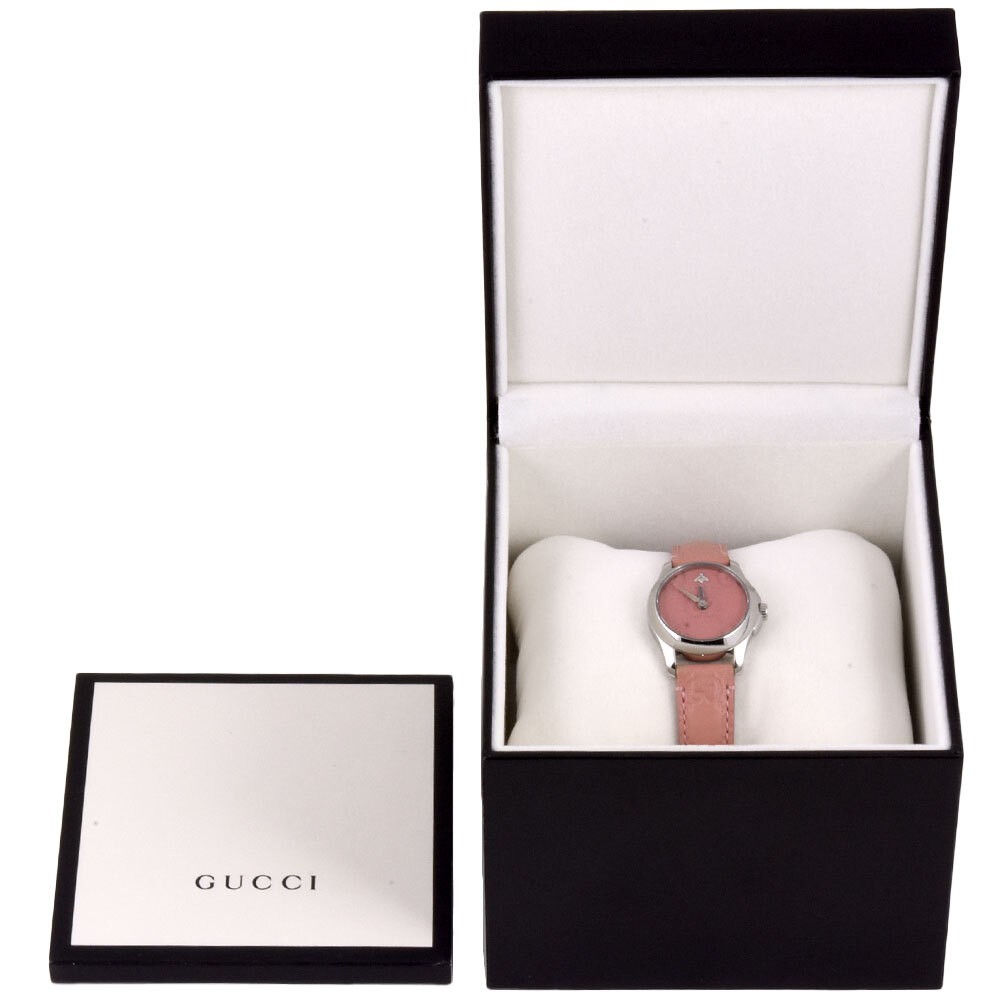 GUCCI GUCCI 126.5 G Timeless Wristwatch Quartz Pink Dial Ladies