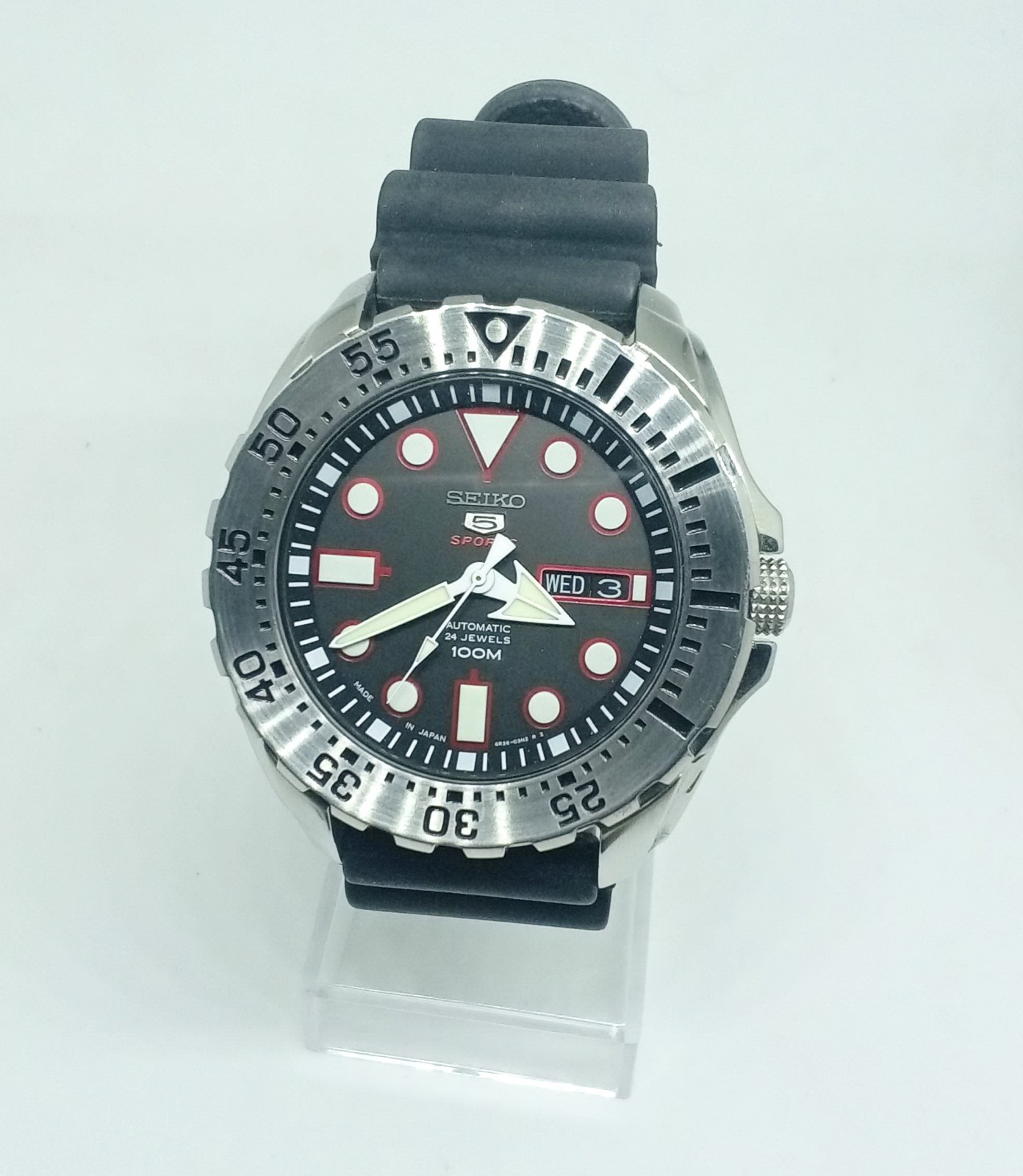 SEIKO 5 Sports New Baby Monster Auto 4R36-03T0#S520014,day&date, width 45 mm.
