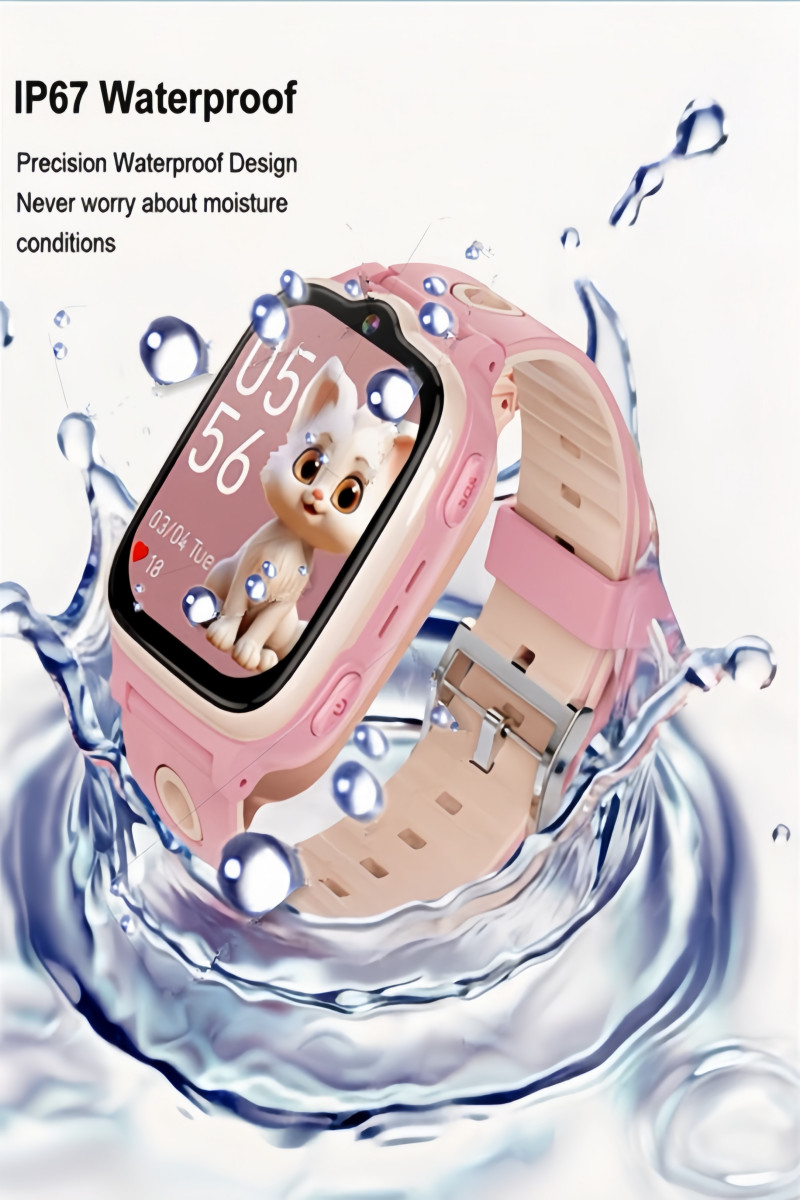 Kids 4G Smart Watch Phone LBS GPS Track SOS Call IP67 Waterproof Video Call W19