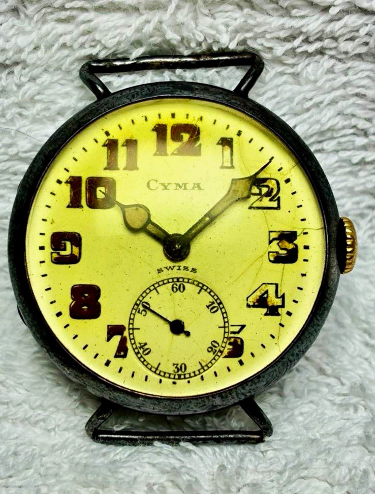 Antique WWI Era Trench Watch Mechanical Military Style Wristwatch As Found Vinta