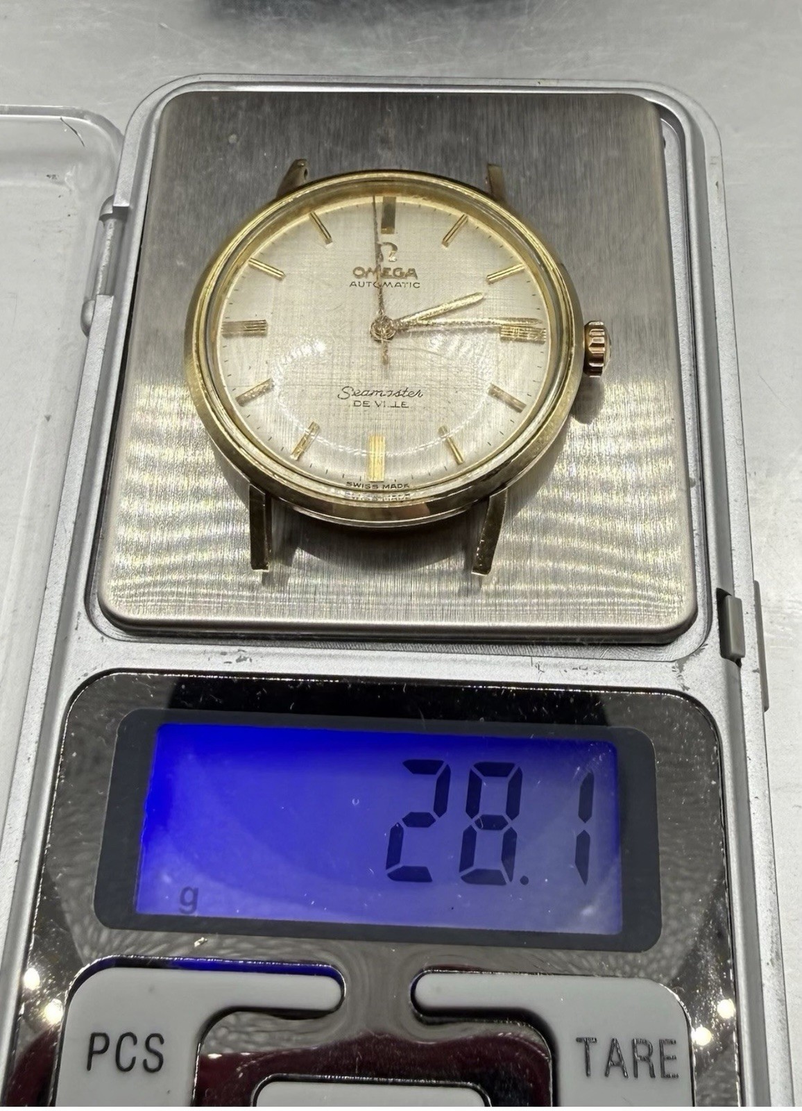 OMEGA Seamaster De Ville Automatic Gold Filled Silver Dial 34mm Black Leather