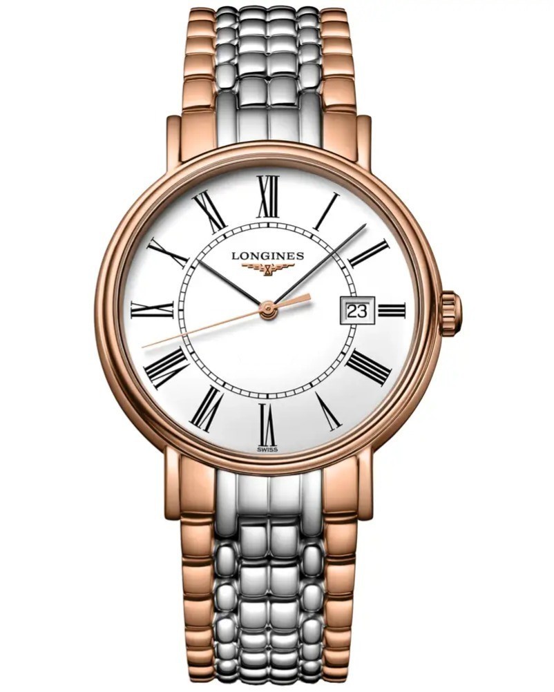 Longines Presence Quartz 38.5mm White Dial Two-Tone Men’s Watch L4.790.1.11.7