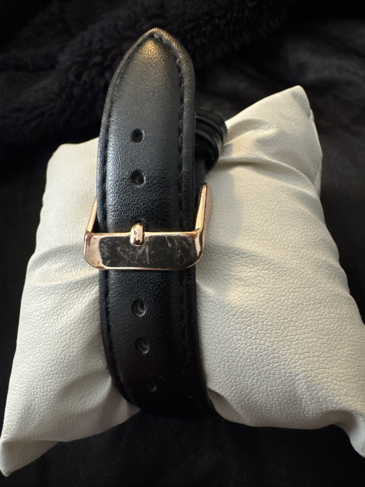 PX Men’s Leather Strap Watch Black And Gold