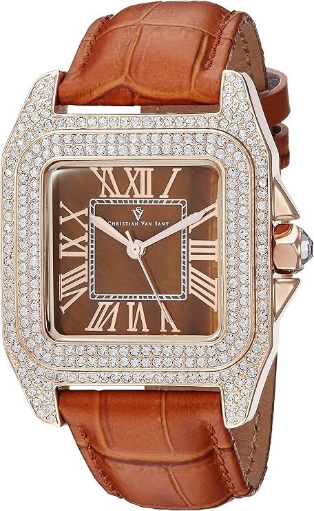 Christian Van Sant Women’s Radieuse Yellow and Brown Dial Watch – CV4423