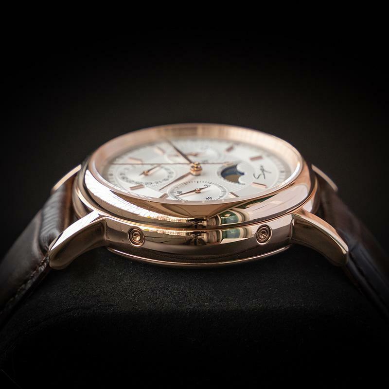 Sugess MoonPhase Master Chronograph Mechanical Mens Watch Seagull 1963 SU1908GW