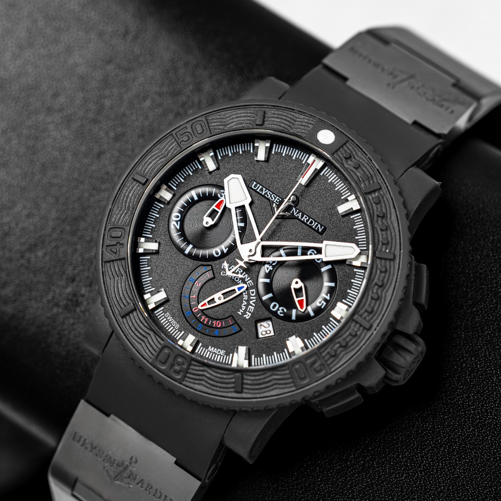 Ulysse Nardin Marine Men’s Black Watch – 353-92-3C