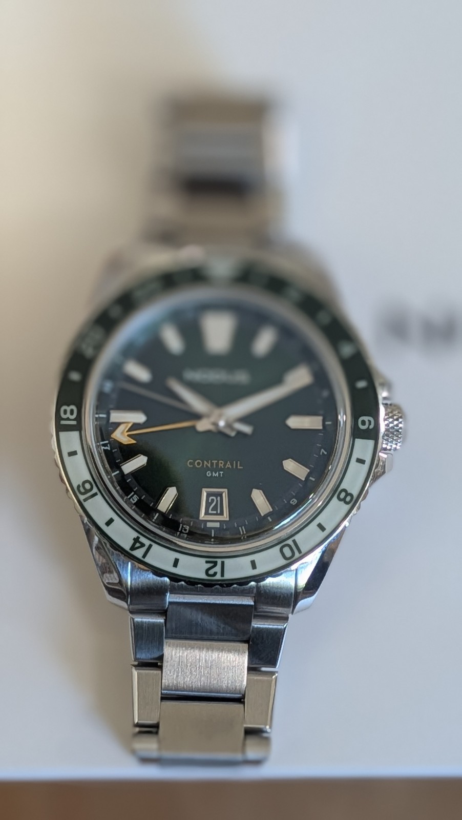 Nodus Contrail GMT Evergreen – 40 MM Stainless Steel Watch