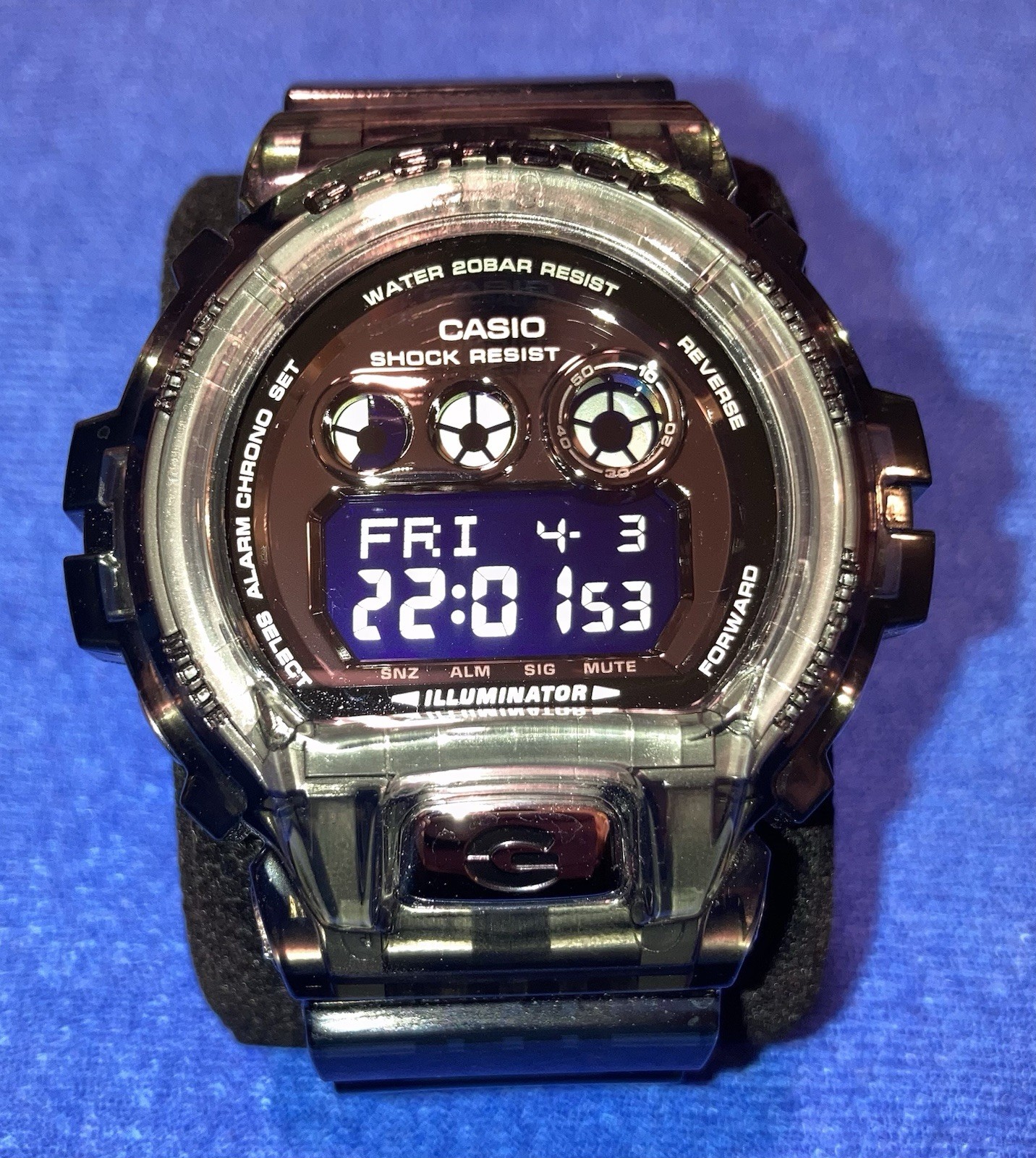 Casio G-SHOCK GD-X6900FB8B Digital Transparent Smoke Gray/Silver Quartz Watch