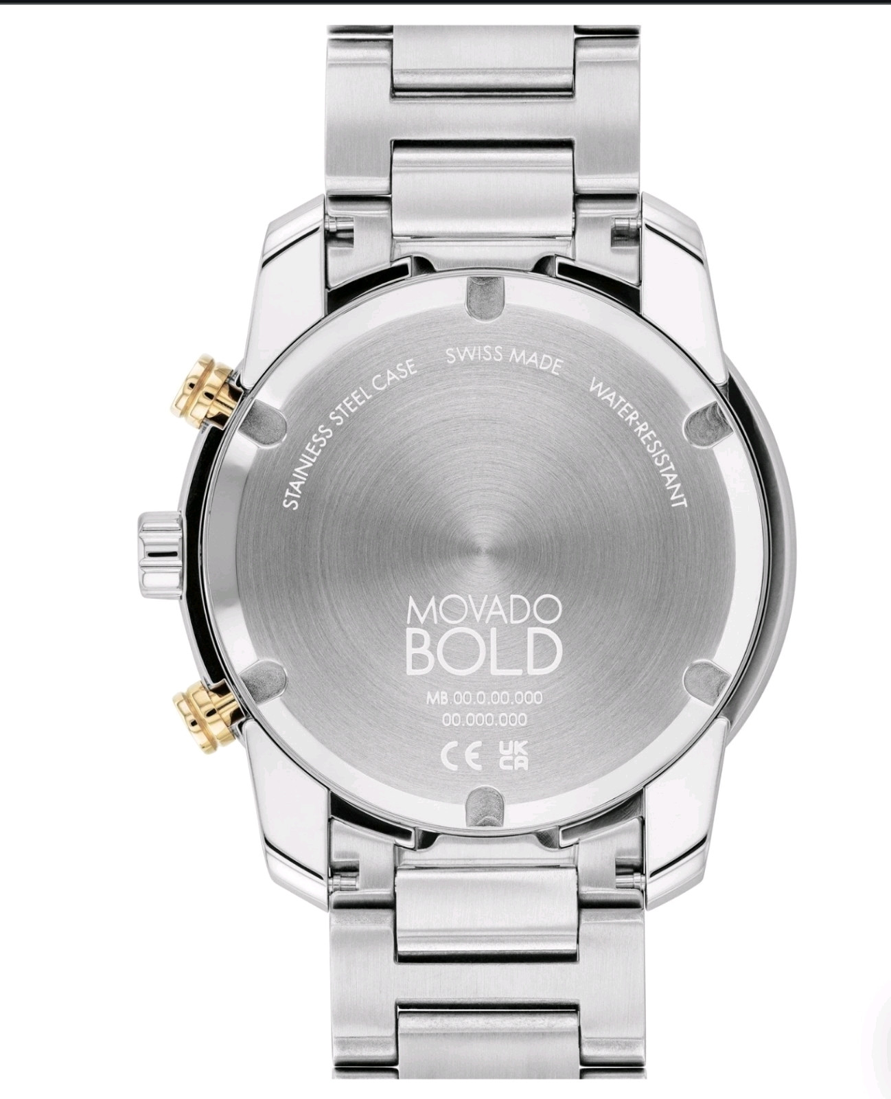 Movado BOLD Verso Champaign Dial Stainless Steel Bracelet Watch 44mm 3600907