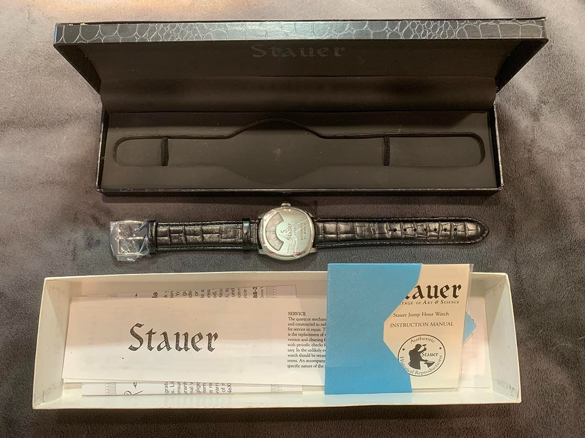 STAUER 1930 Dashtronic watch reproduction; NEW with box and papers