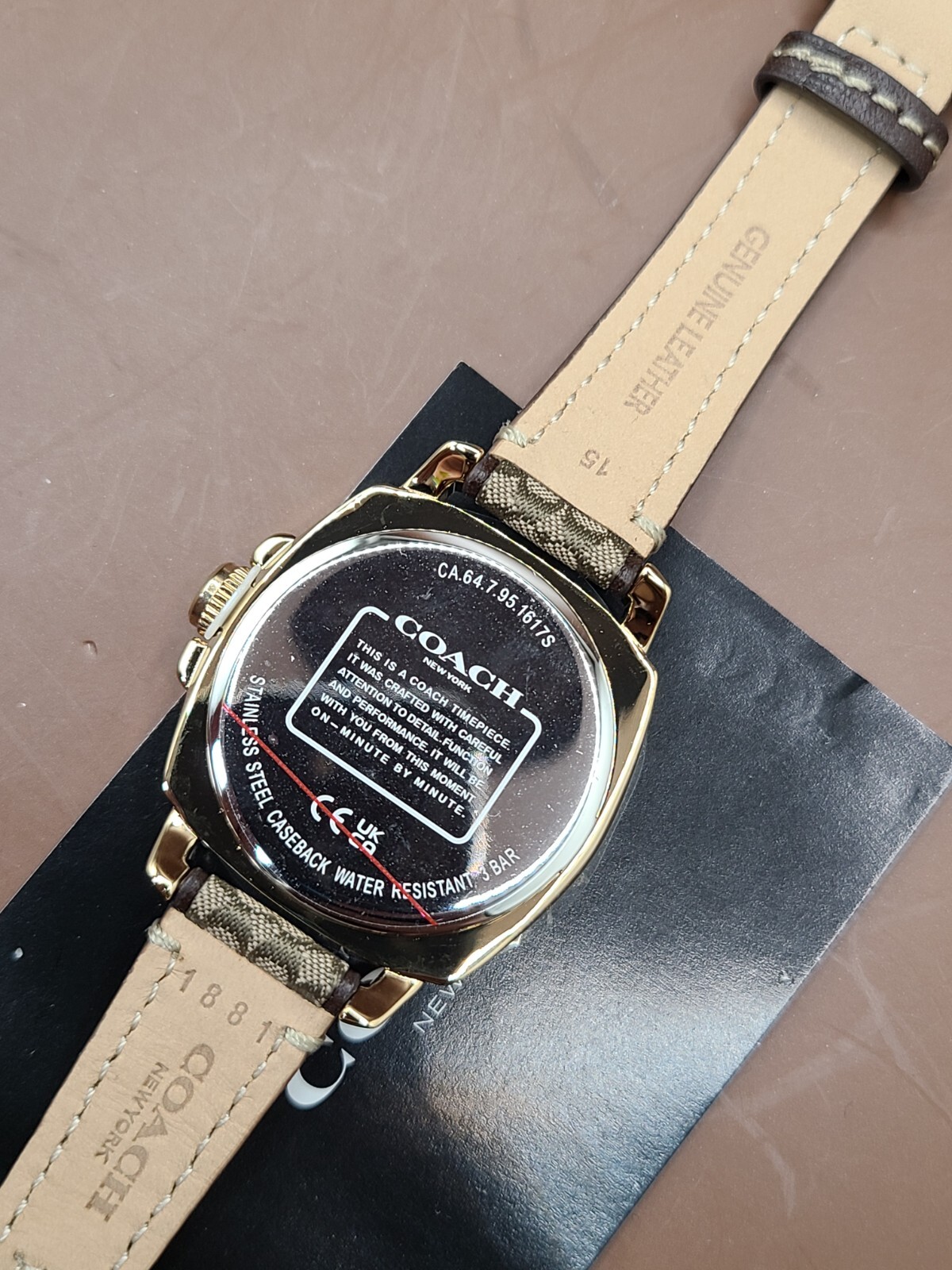 Coach Boyfriend Women’s Brown Leather Gold Watch 14503150 Watch 14502509