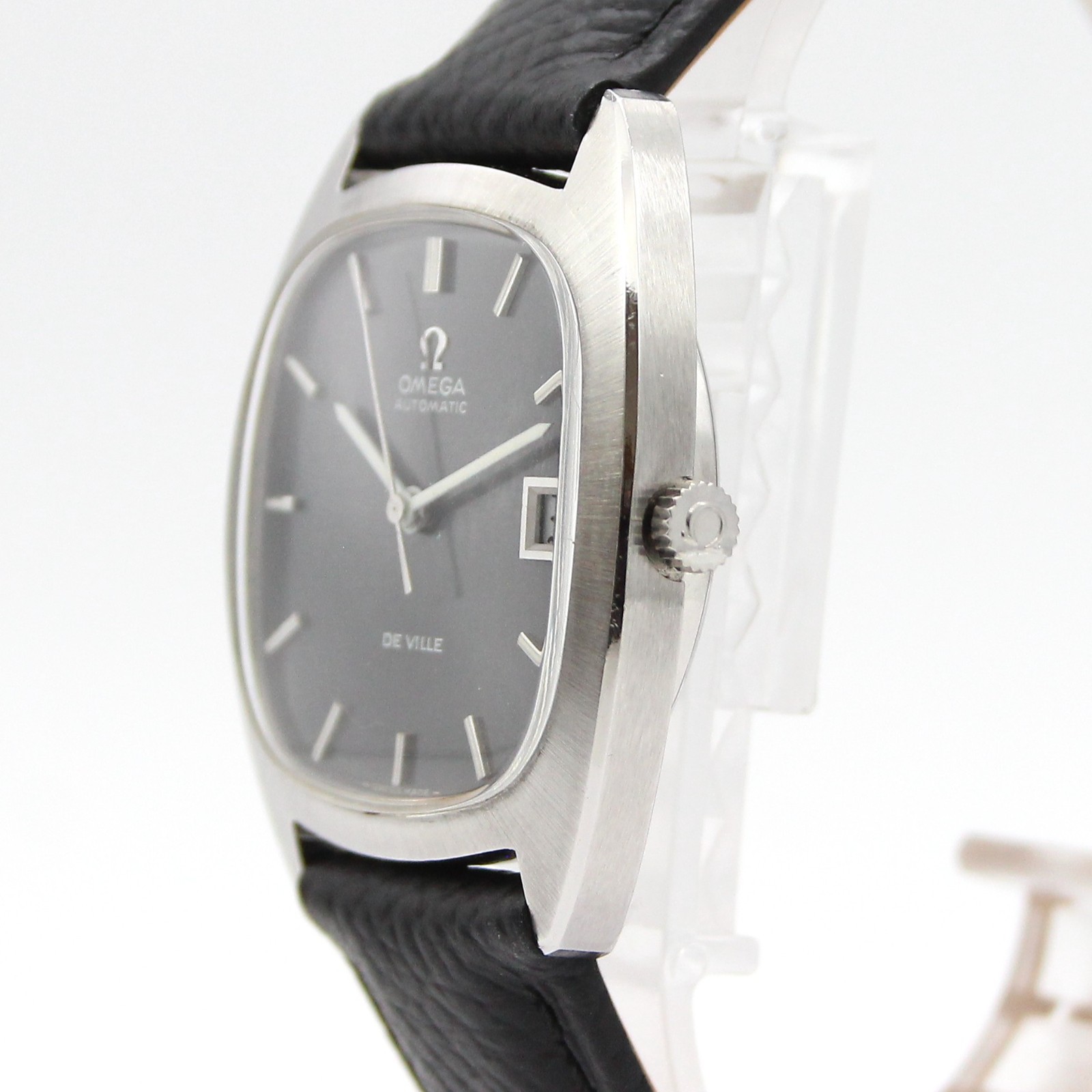 OMEGA De Ville Ref.162.045 Square 32mm Gray Auto Men Vintage 1970s JAPAN Z138