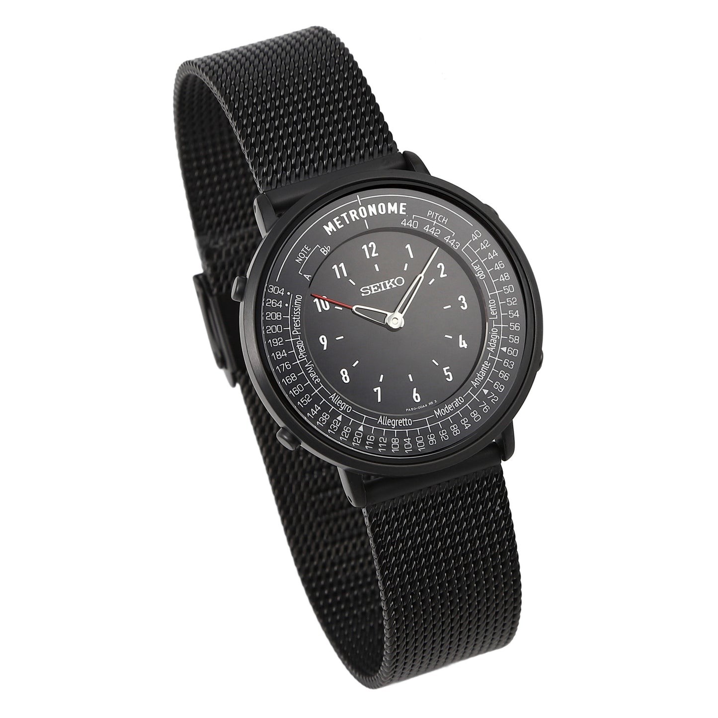SEIKO Metronome Watch Standard Line Black Mesh Band SMW009A English Manual