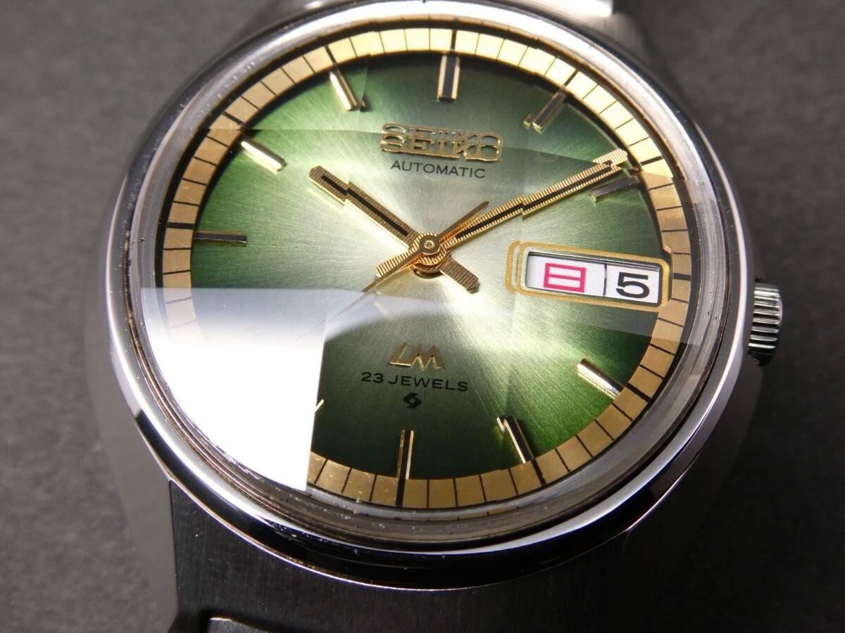 1973 Seiko Lord Matic 5606-7120 Green Dial 23J Automatic LM Bracelet