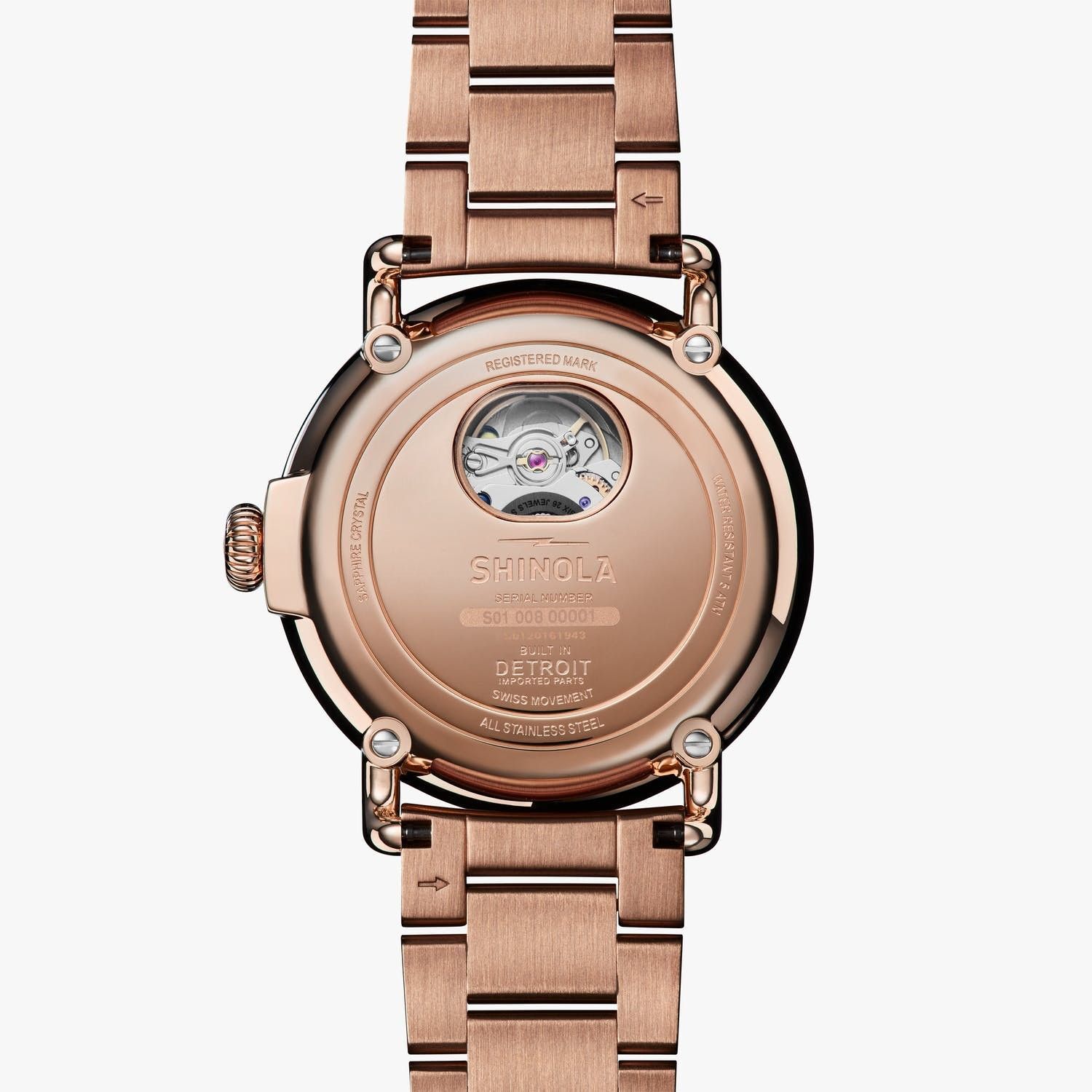 Shinola The Runwell Mother of Pearl Automatic 39.5mm Watch S0120161943