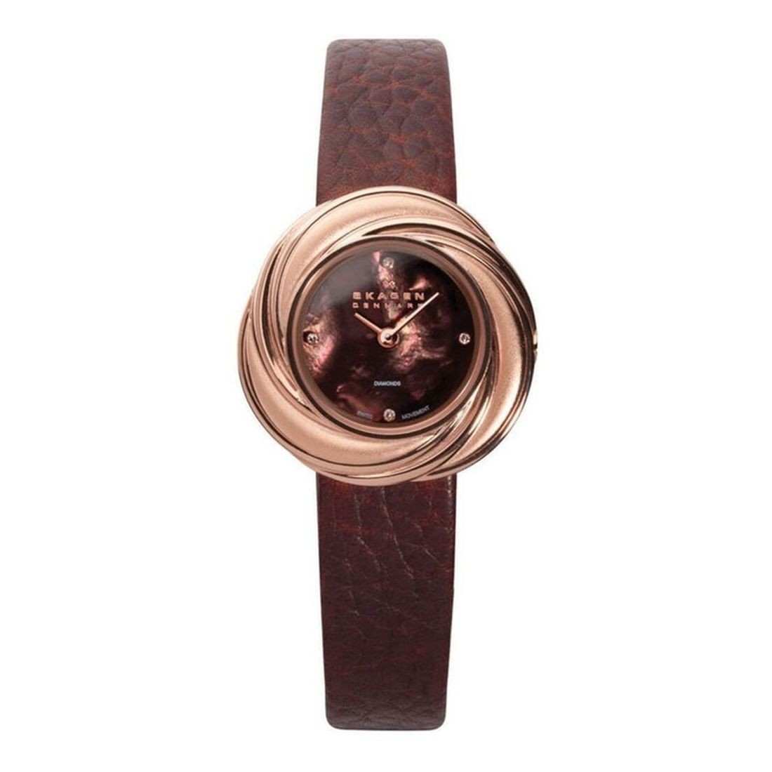 Skagen Black Label Women’s Brown Dial Quartz Watch 885SRLD