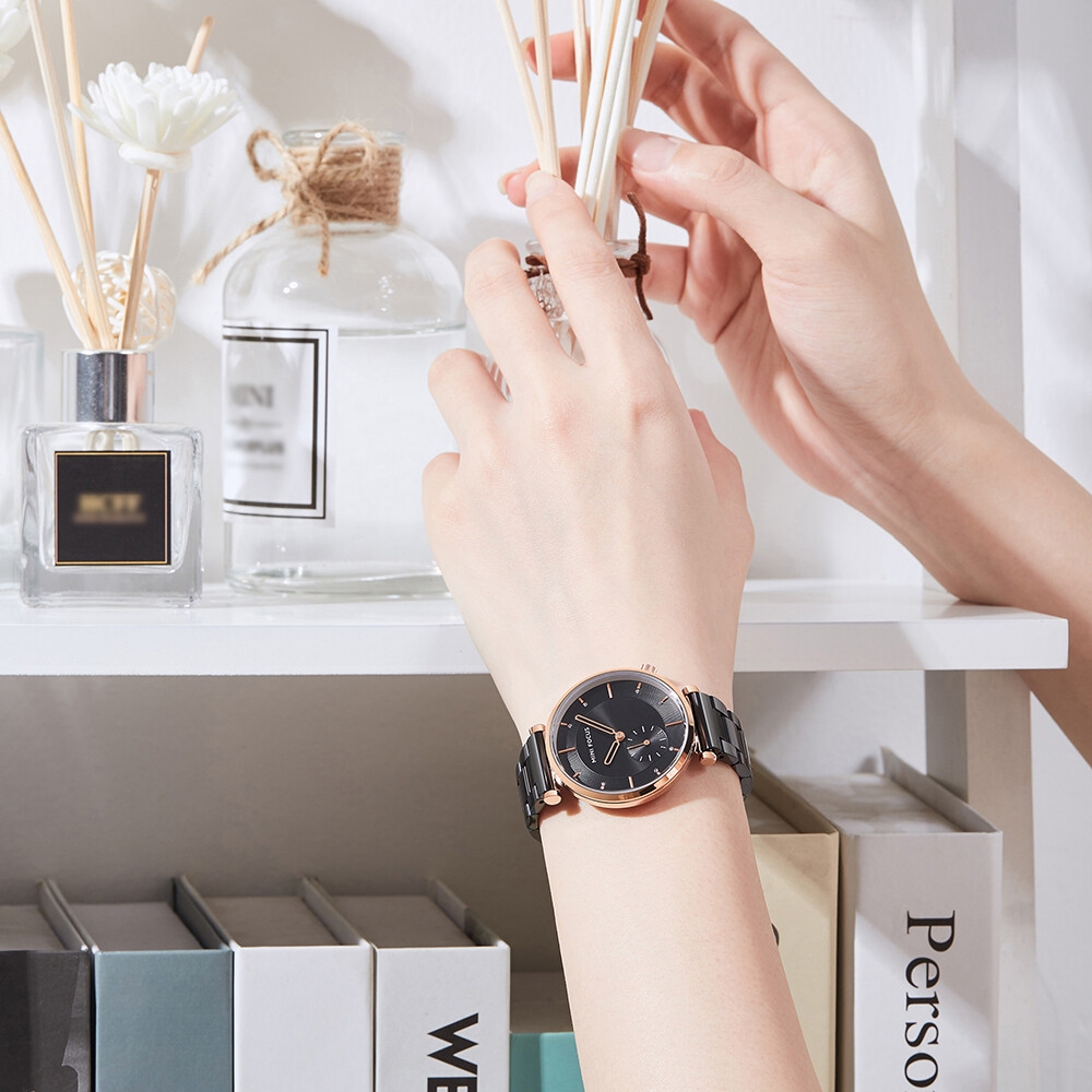 Women Girls Luminous Waterproof Watch Ladies Analog Quartz Black Mini Focus 2024