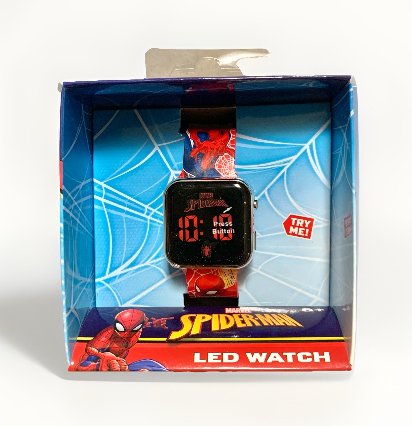 NEW Marvel SPIDER-MAN Kids’ Square LED Display Digital Wrist Watch