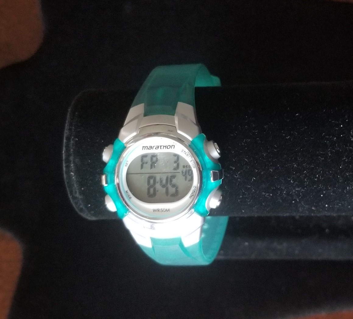 Timex Marathon Indiglo Day/Date Digital Watch Silicone Band 5″-7″ Running