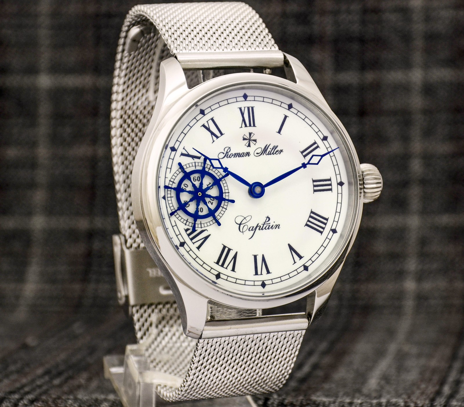 Rare Watch for Man Mechanical Unique watch Captain Rotating Ships Wheel R.Miller