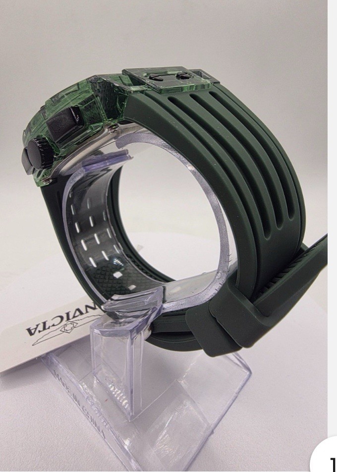 Invicta S1 Rally Men 42mm Green Tone Case Green Metal Dial Green Band With Case