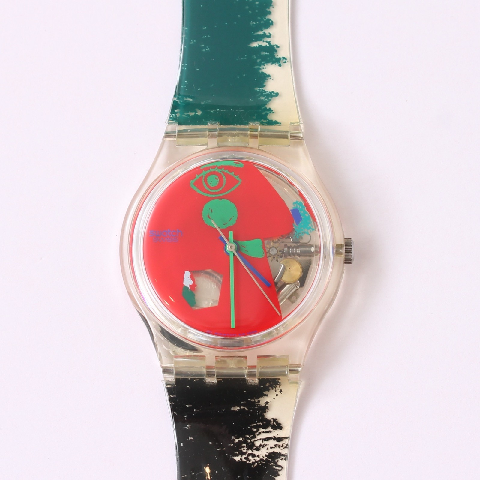 Vintage 90’s Swatch Color Scribbler Květa Pacovská Unisex Wrist Watch GK249 1997