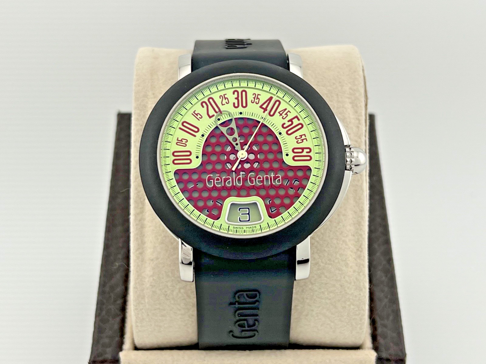 Gerald Genta Retro Sport RSP.X.10 41mm Green Jump Hour Stainless Steel and PVD