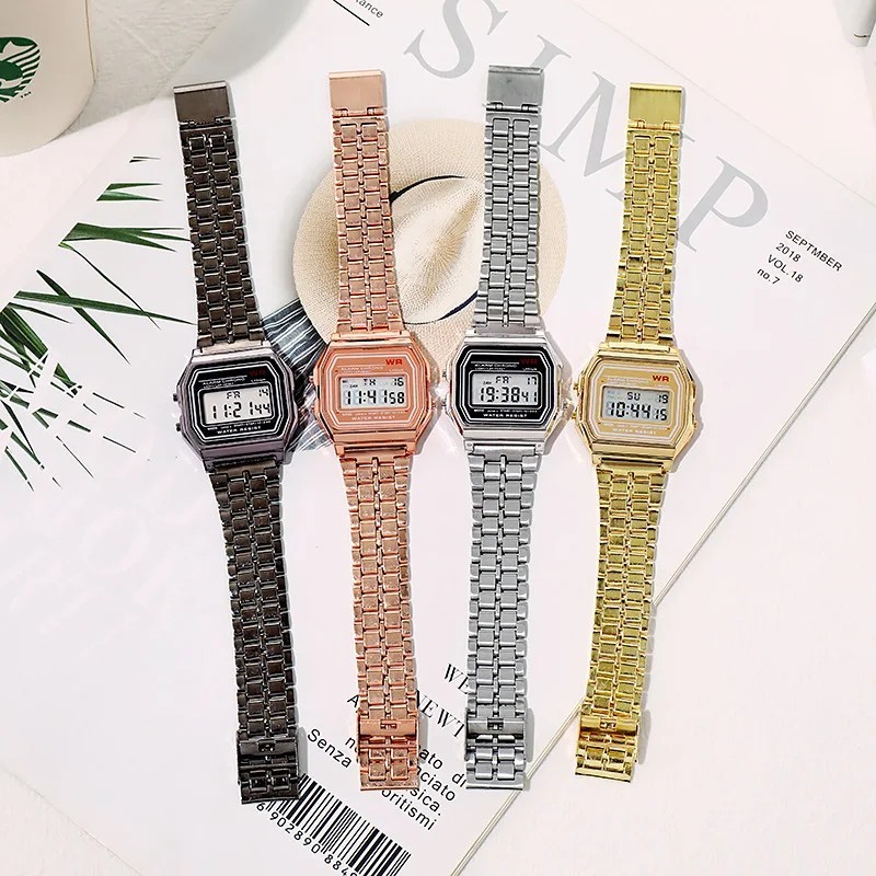 Water Proof Vintage Retro Digital Watch For Men & Women Alarm Stop Watch