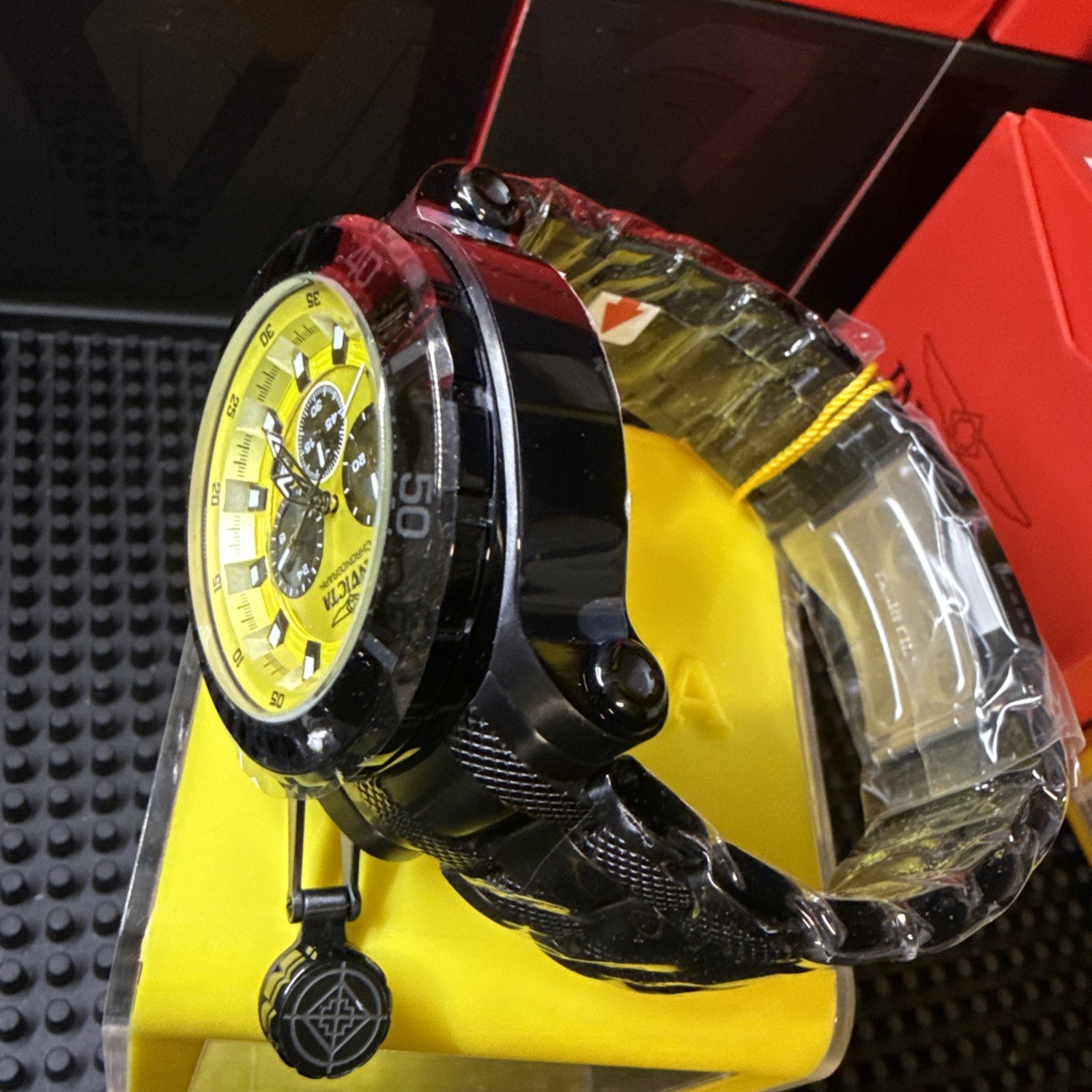 Invicta Coalition Forces Black NightHawk Yellow dial 52mm Chrono Black 49229
