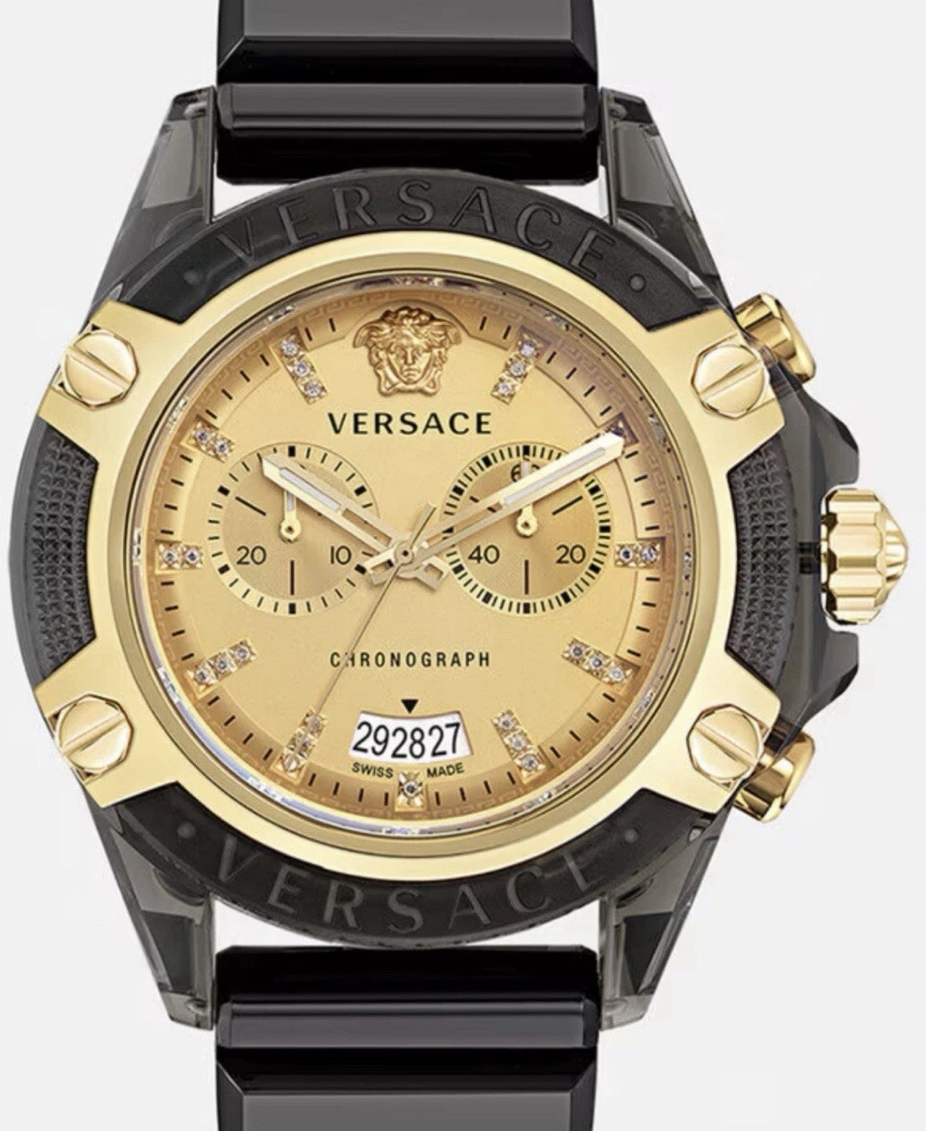 Last One Exclusive VERSACE Icon Active Diamond & Gold Edition Chrono $1,945.00