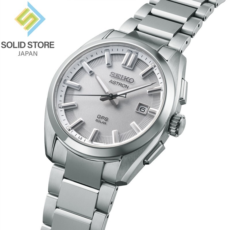 SEIKO ASTRON SBXD031 Titanium GPS Radio Solar Watch White Silver Dial 41mm