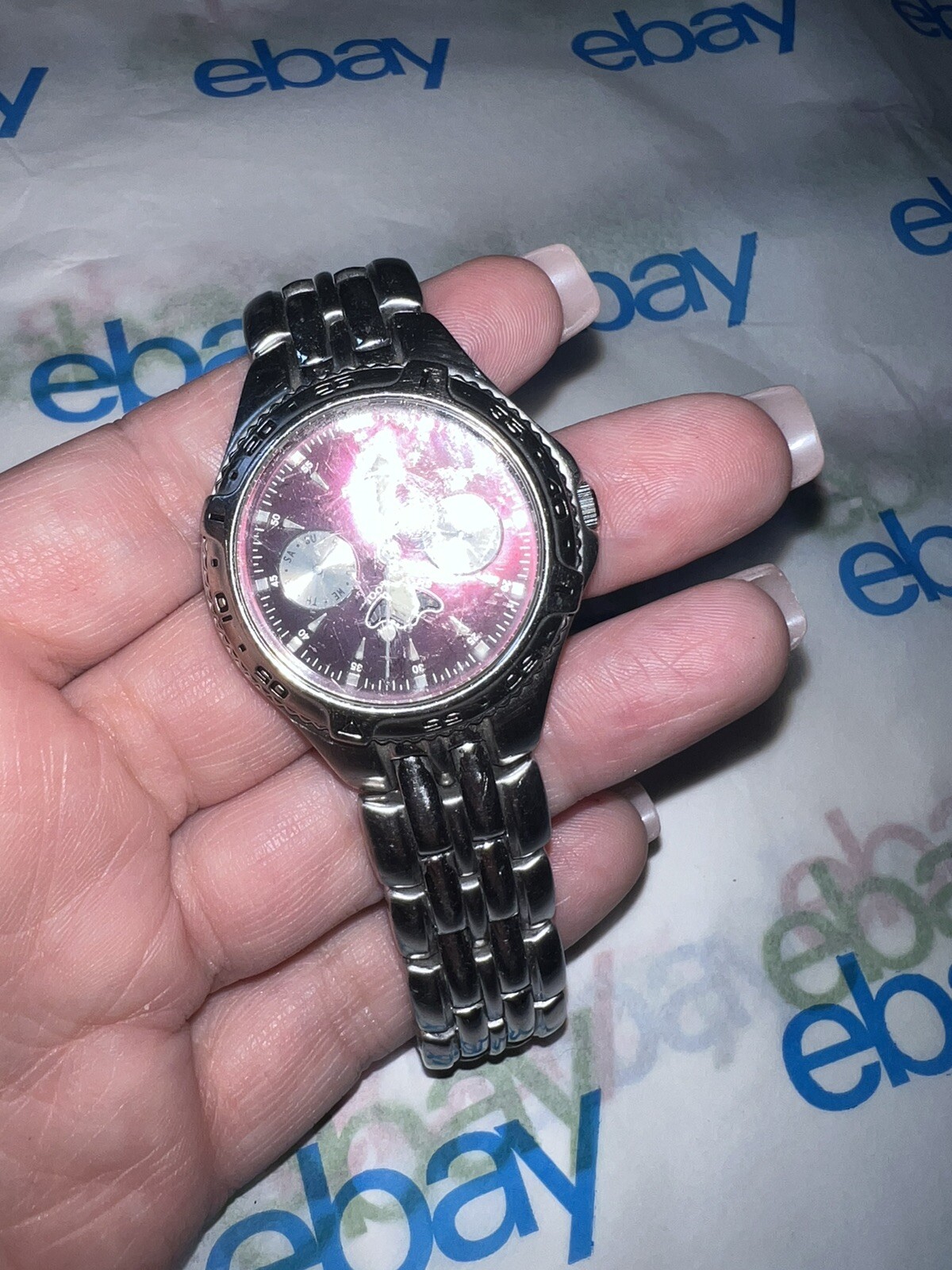 Lot Of 4 Women’s Watches Working But Need Battery Fossil Eddie Bauer Hugo Max