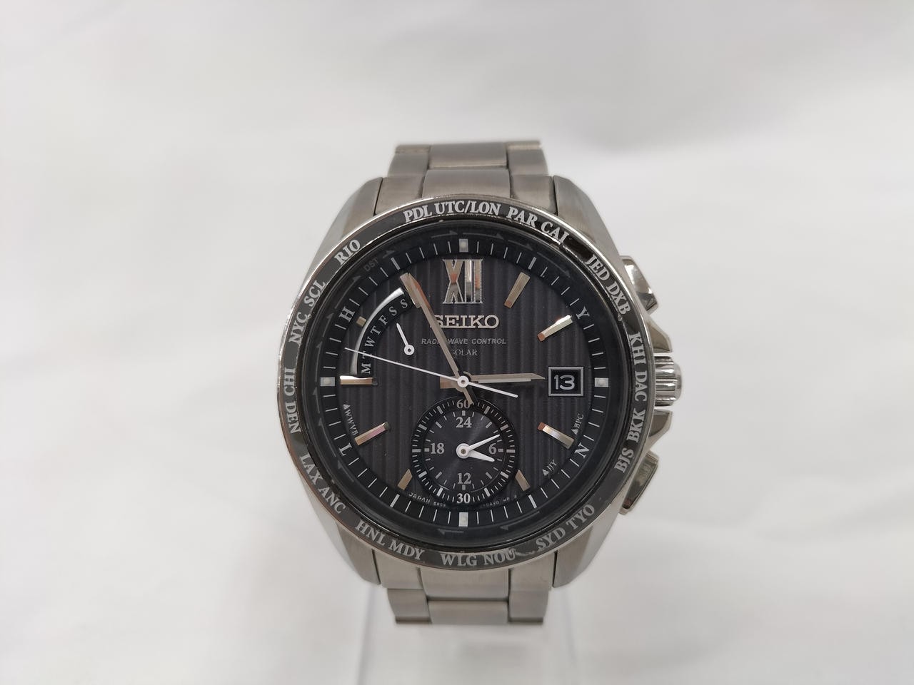 SEIKO Astron SAGA145 8B54-0AW0 GPS Solar Mens Watch Titanium Stainless Steel
