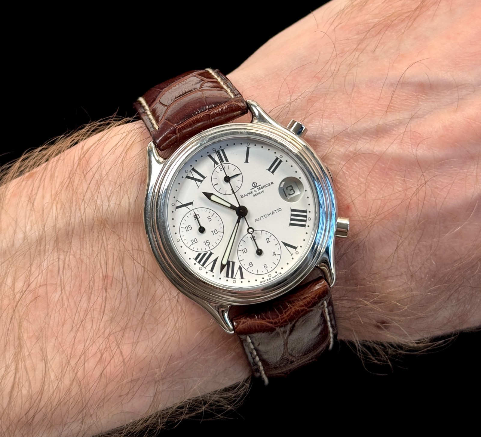 Baume & Mercier Baumatic Automatic Chronograph watch with Date 36mm Clean!