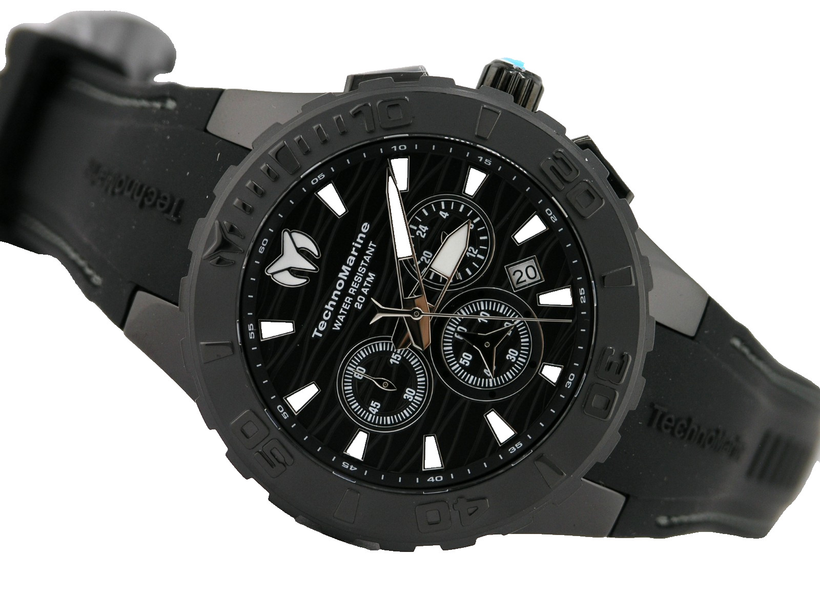 NEW TECHNOMARINE TM-115081 CRUISE MEDUSA BLACK CHRONOGRAPH WATCH 44MM 200M
