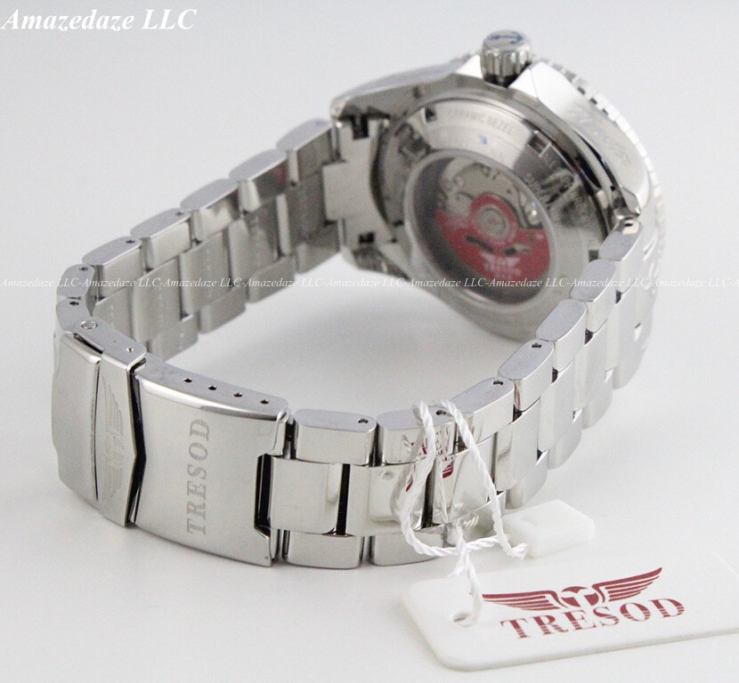 Tresod Mens 300M Ocean Master Sapphire Crystal Ceramic Bezel 24J Automatic Watch