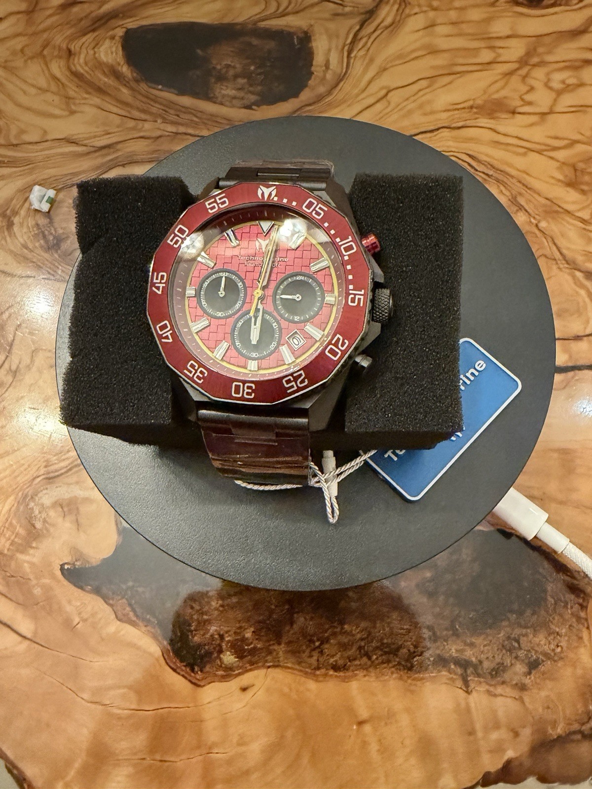 TECHNOMARINE RACING LEGENDS WATCH 🔥 Model TM-525020 – 44.2MM Black/Red