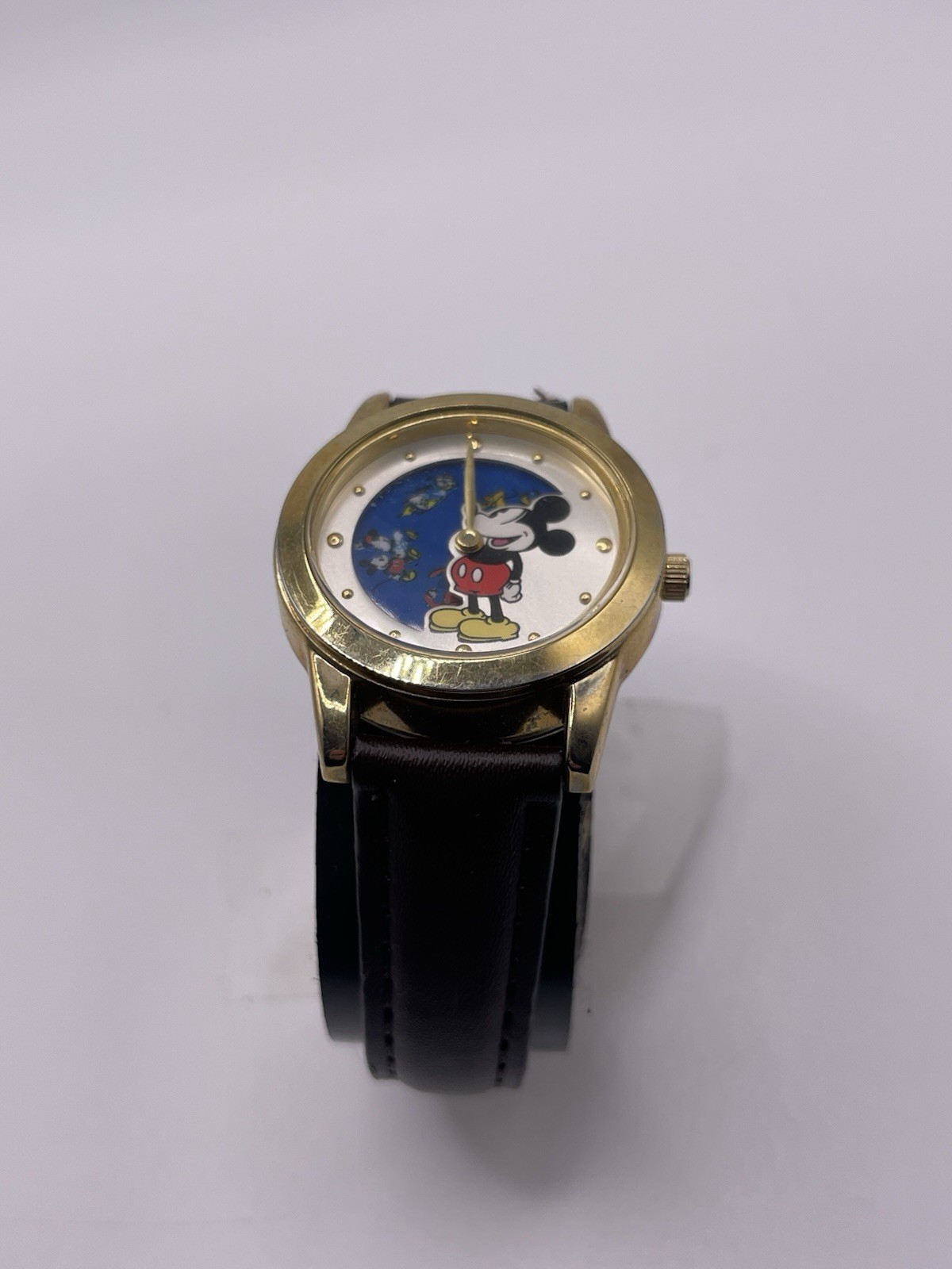 Vintage Seiko SII Women MU2390 Disney Mickey Mouse Leather Quartz 29mm Watch 7″